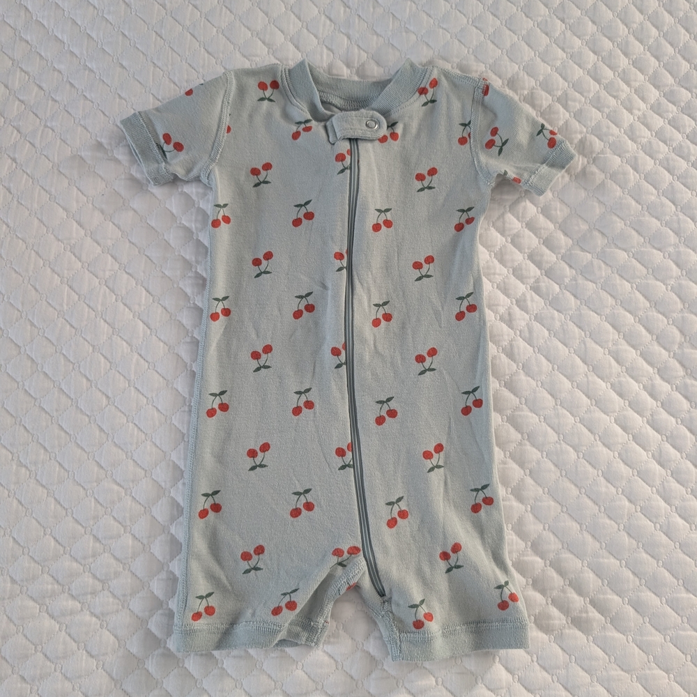 Hanna Andersson Light Blue Baby Romper